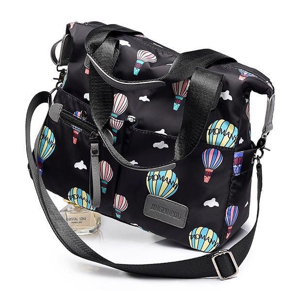 Dame Nylon Multi Pocket Vandtæt Letvægts Håndtaske Skulder Crossbody Taske