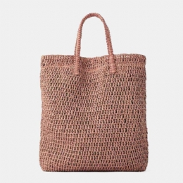 Dame Rejse Sommer Strand Stor Kapacitet Halm Håndtaske Tote Bag