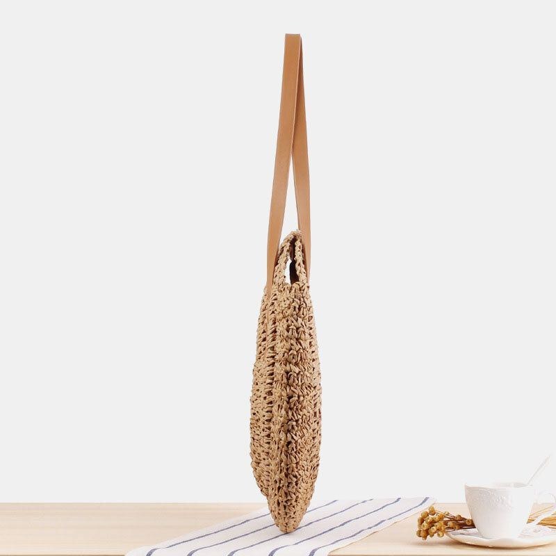 Dame Simplicity Stripe Straw Bag Håndtasker Tote Retro Beach Bag