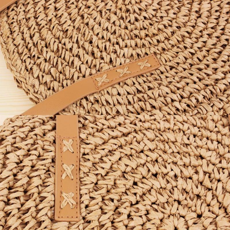 Dame Simplicity Stripe Straw Bag Håndtasker Tote Retro Beach Bag