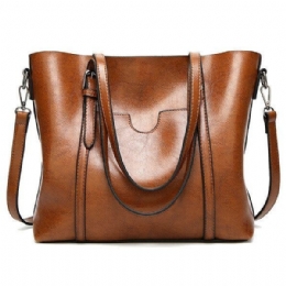 Dame Tote Håndtasker Vintage Frontlomme Skuldertaske Crossbody Tasker Med Stor Kapacitet