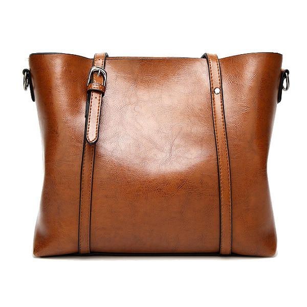 Dame Tote Håndtasker Vintage Frontlomme Skuldertaske Crossbody Tasker Med Stor Kapacitet