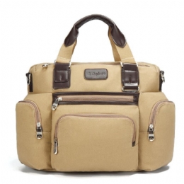 Herre Canvas Business Casual Travel Laptop Taske Håndtaske