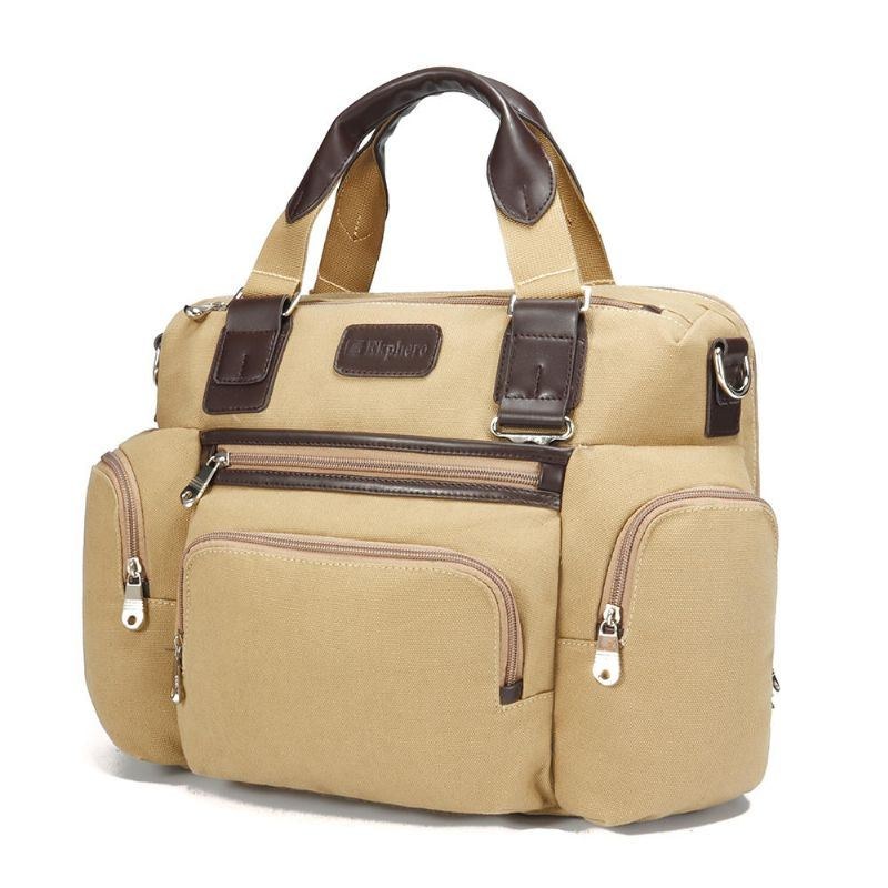 Herre Canvas Business Casual Travel Laptop Taske Håndtaske