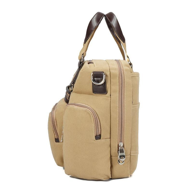 Herre Canvas Business Casual Travel Laptop Taske Håndtaske