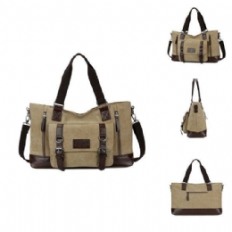 Herre Canvas Casual Skulder Sling Bag Håndtaske Rejsetaske