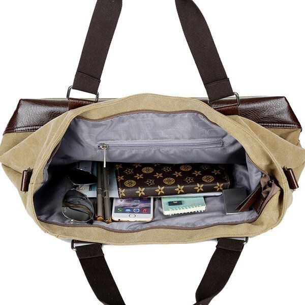 Herre Canvas Casual Skulder Sling Bag Håndtaske Rejsetaske