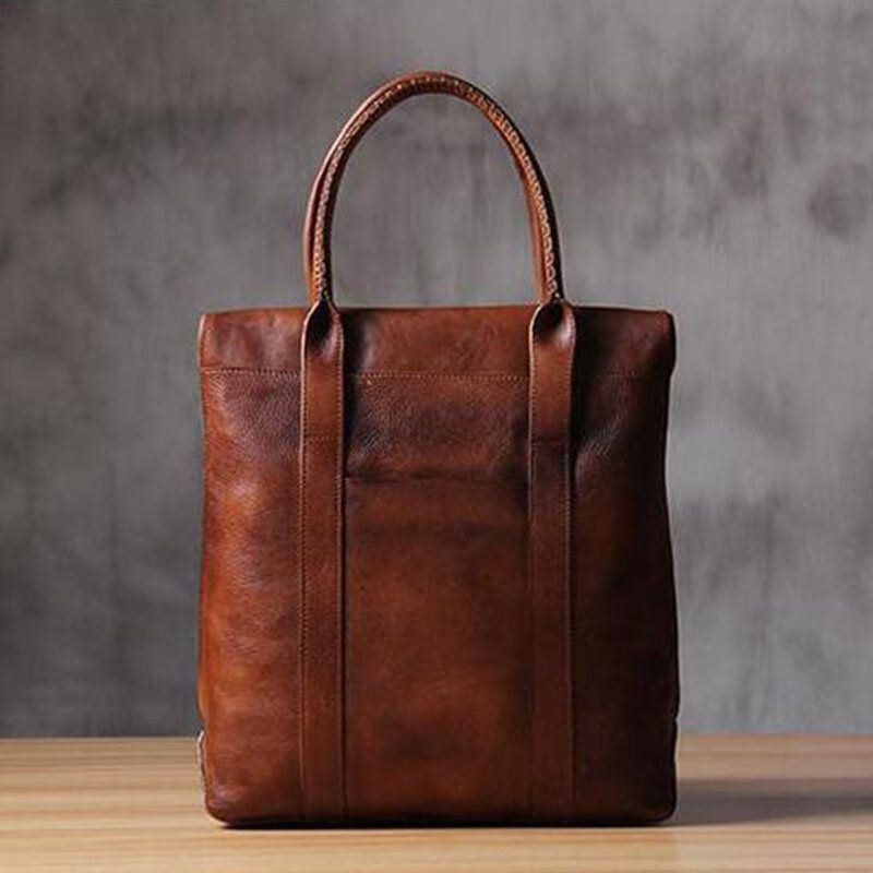 Herre Pu Læder Ensfarvet Retro Business Style 13.3 Tommer Mode Laptop Taske Briefcase Håndtaske