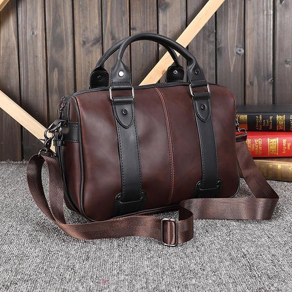 Herre Retro Pu Læder Håndtaske Business Crossbody Taske