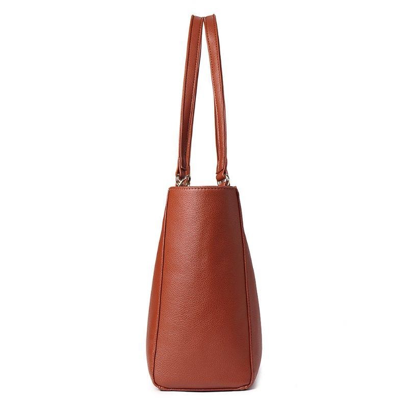 Mænds Brenice Kvinder Brief Muti-pocket Håndtaske Solid Shopping Skuldertaske Crossbody Taske