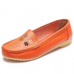 Blomsterbroderi Til Kvinder Casual Slip On Flat Shoes