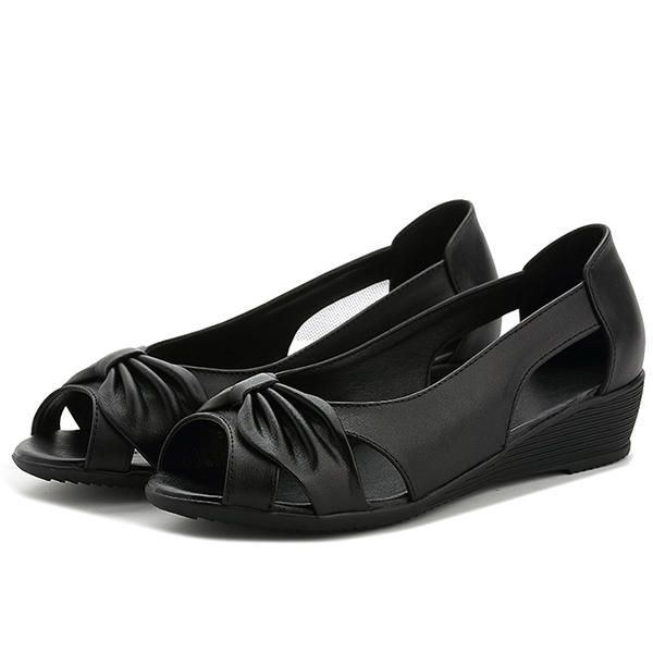 Butterfly Knot Hollow Out Causal Flats Til Kvinder