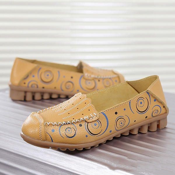 Dame Blød Sål Casual Comfy Slip On Flat Loafers