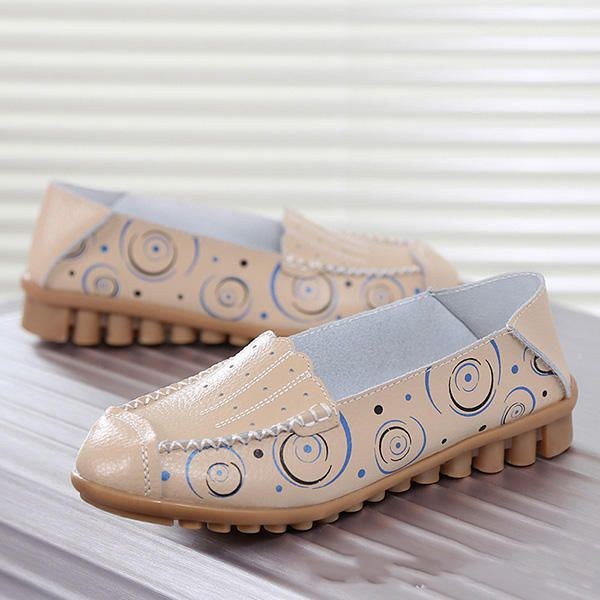 Dame Blød Sål Casual Comfy Slip On Flat Loafers