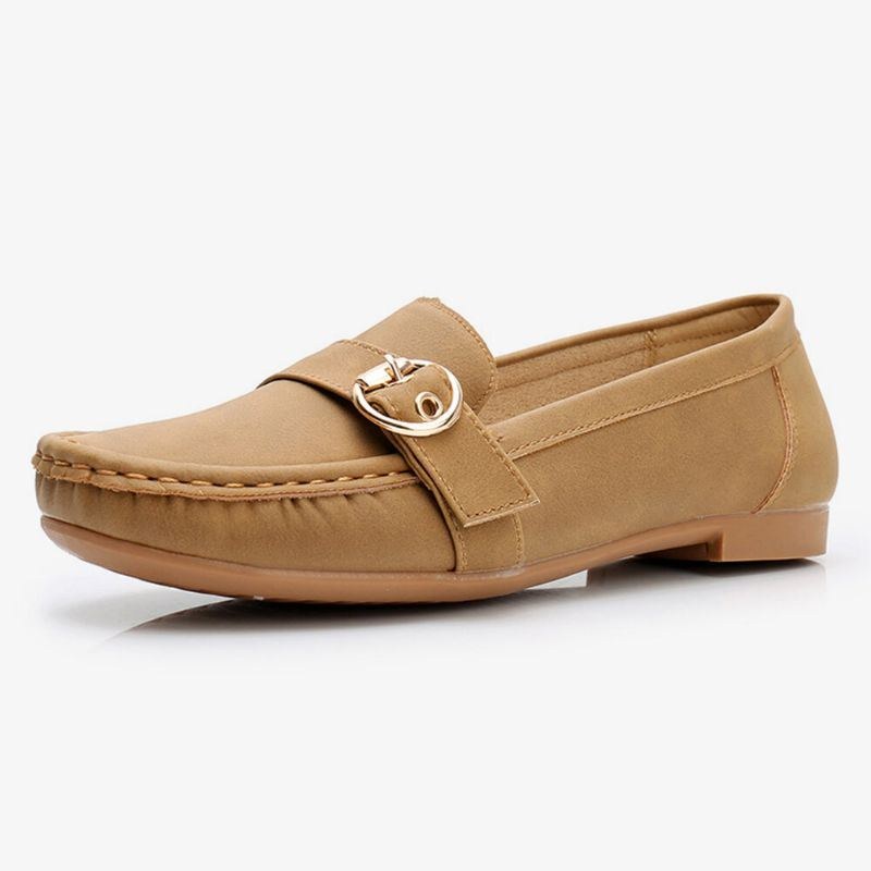 Dame Blød Sål Metalspænde Slip On Casual Daily Flats