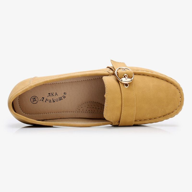 Dame Blød Sål Metalspænde Slip On Casual Daily Flats