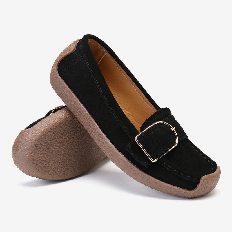 Dame Blød Sål Spænde Åndbar Casual Slip On Flats