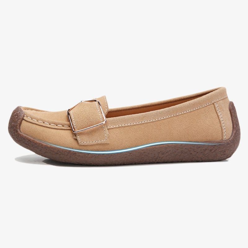 Dame Blød Sål Spænde Åndbar Casual Slip On Flats