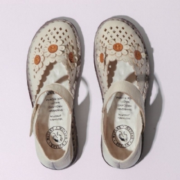 Dame Blomster Decor Hollow Comfy Krogløkke Casual Flats