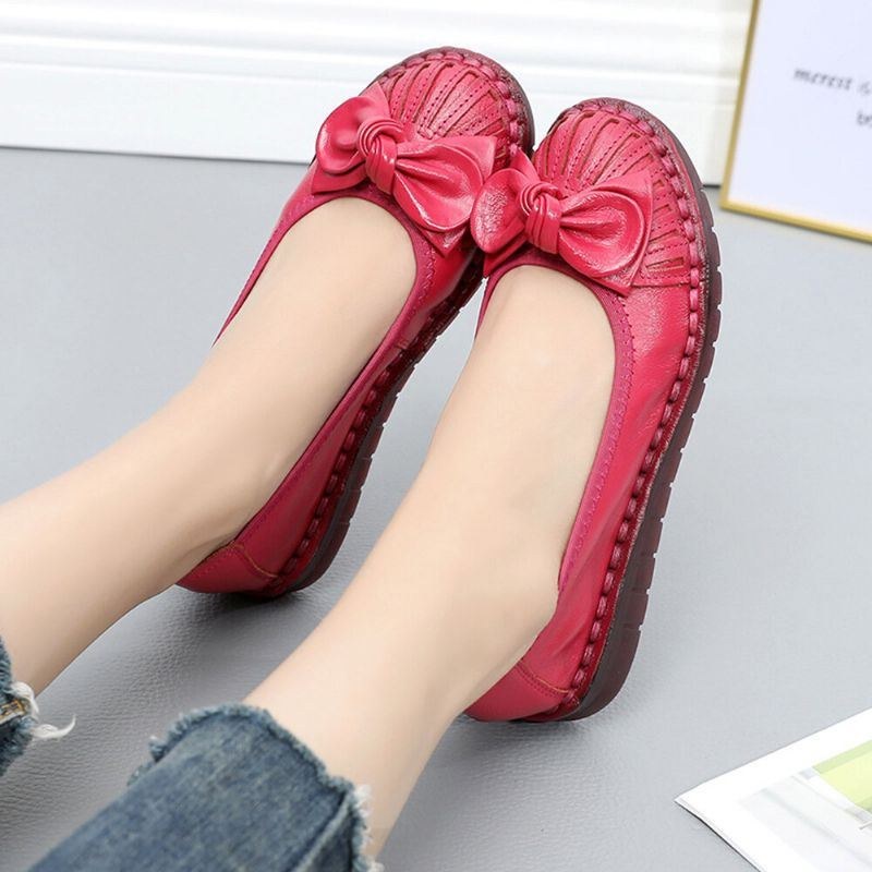 Dame Bowknot Decor Comfy Non-slip Casual Loafers