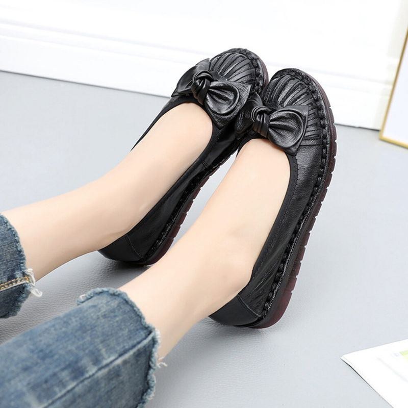 Dame Bowknot Decor Comfy Non-slip Casual Loafers