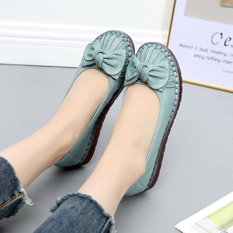 Dame Bowknot Decor Comfy Non-slip Casual Loafers