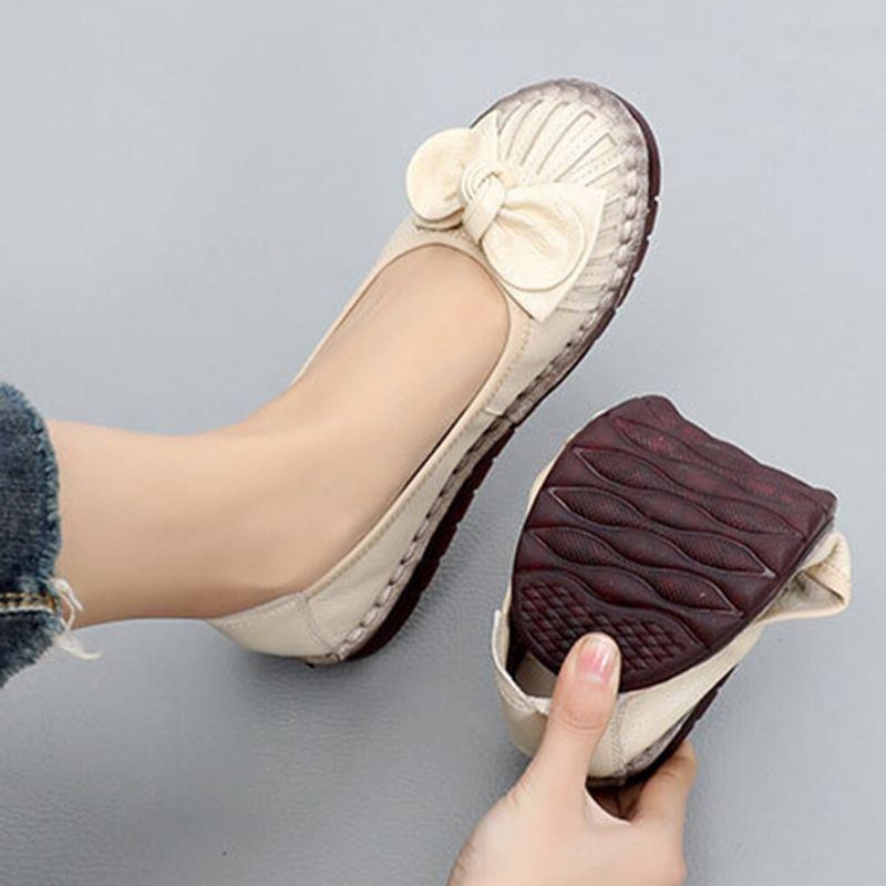 Dame Bowknot Decor Comfy Non-slip Casual Loafers