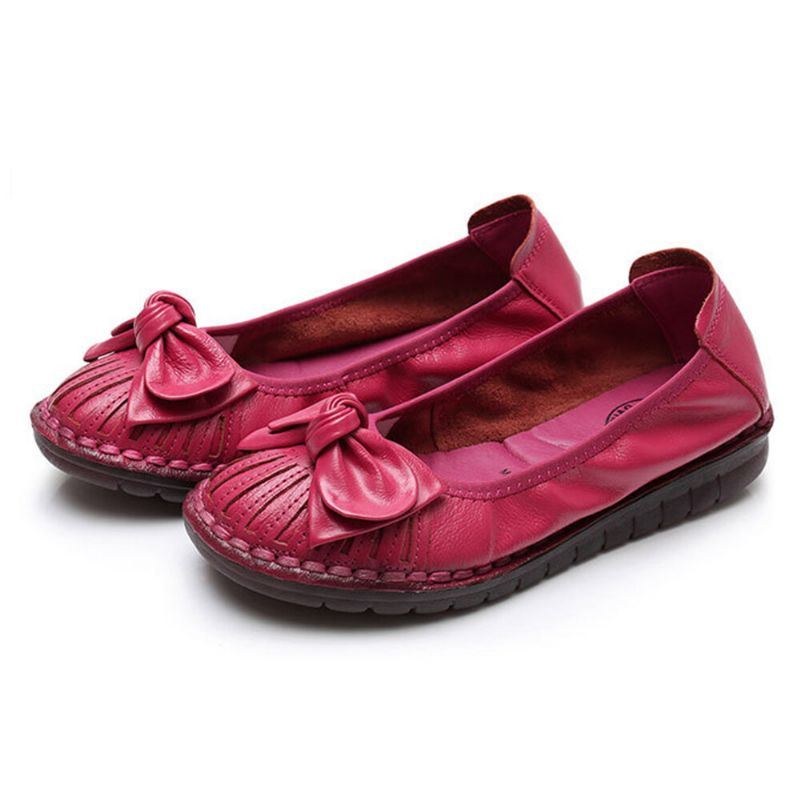 Dame Bowknot Decor Comfy Non-slip Casual Loafers