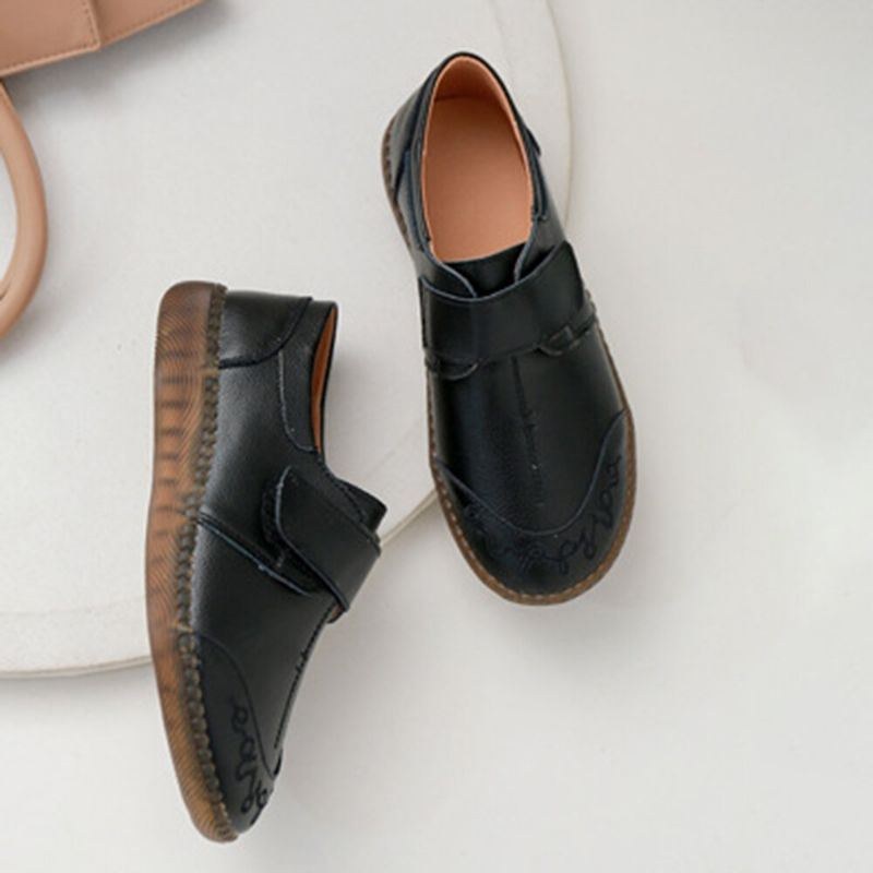 Dame Brief Kohud Læder Blød Sål Skridsikker Comfy Flats Casual Sko