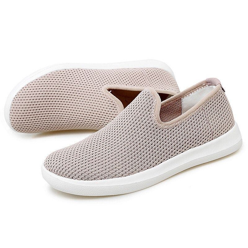 Dame Casual Åndbar Mesh Klud Blød Sål Slip-on Loafers