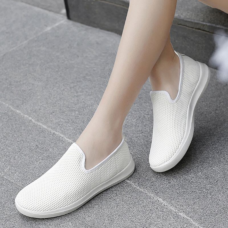 Dame Casual Åndbar Mesh Klud Blød Sål Slip-on Loafers