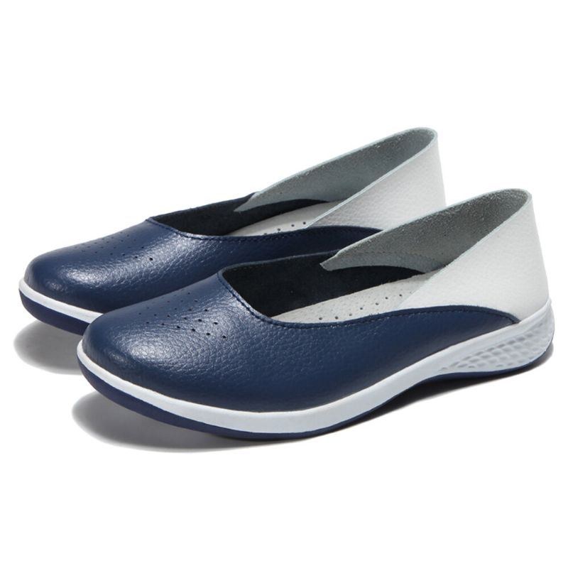 Dame Casual Bløde Syninger Slip On Flats Loafers