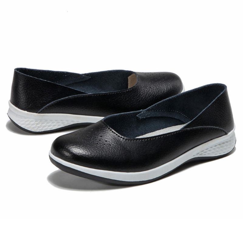 Dame Casual Bløde Syninger Slip On Flats Loafers