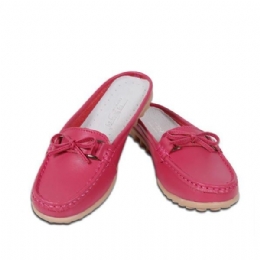 Dame Casual Blødt Læder Slip-ons Bowknot Chic Flat Loafers