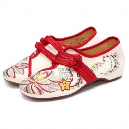 Dame Casual Brodery Floral Slip On Outdoor Flat Shoes