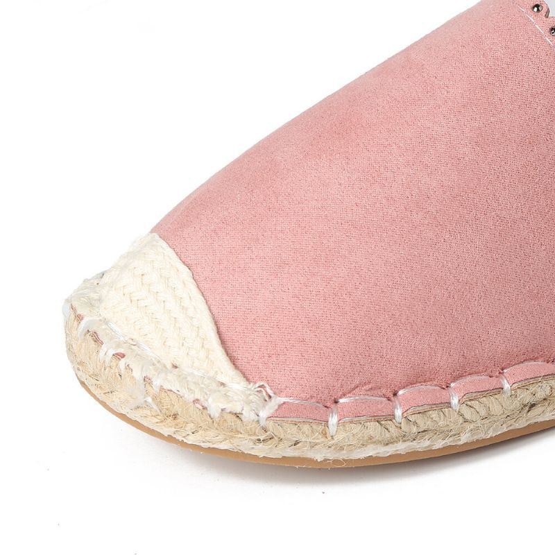 Dame Casual Comfy Åndbar Espadrille Flat Slip On Flats