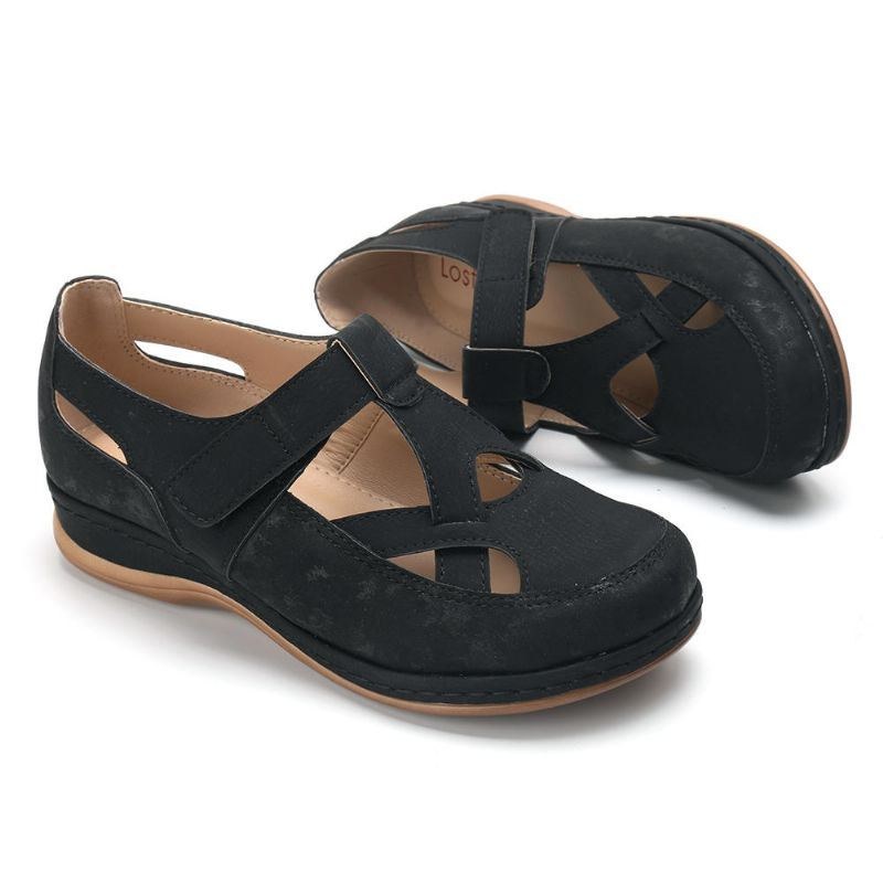 Dame Casual Cross Strap Hule Komfortable Flats