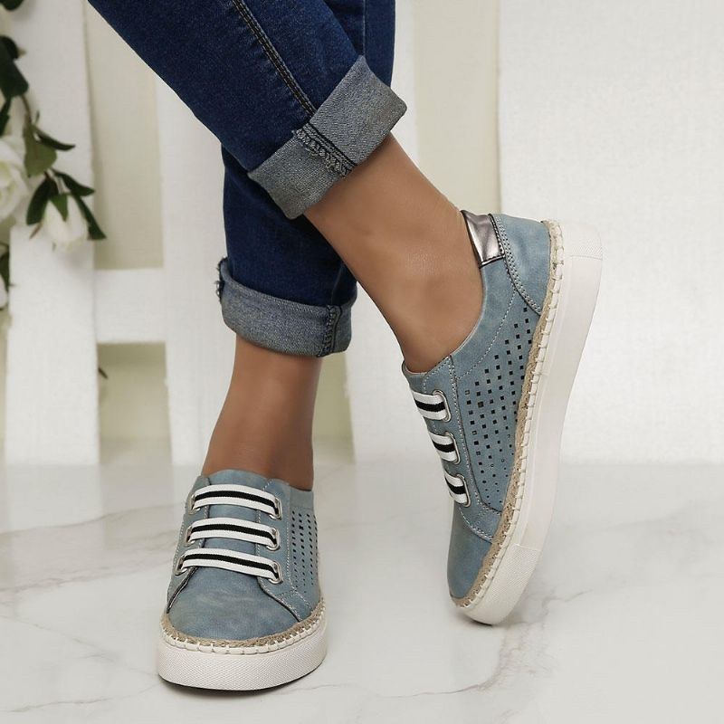 Dame Casual Håndvævning Hollow Out Åndbare Loafers