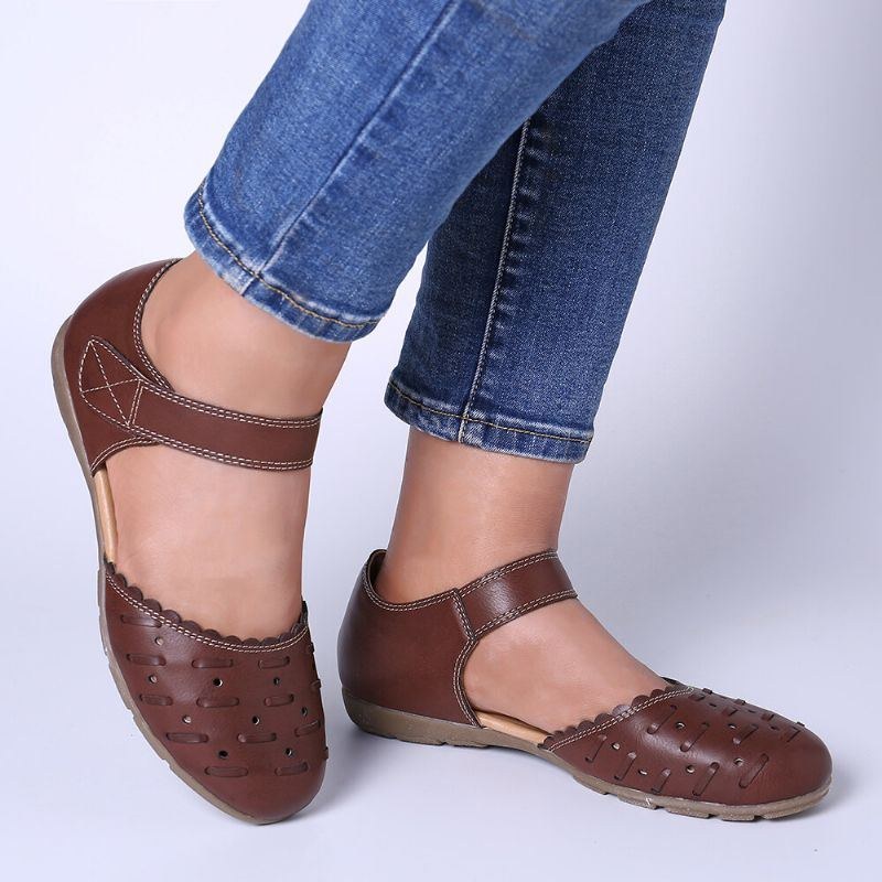 Dame Casual Hollow Out Hoop Loop Flats