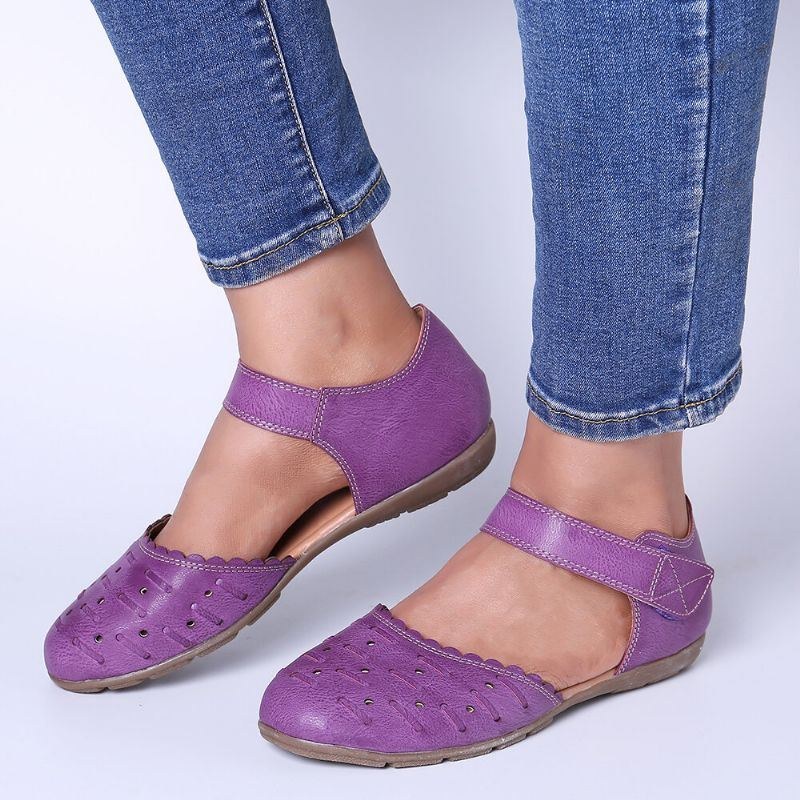 Dame Casual Hollow Out Hoop Loop Flats