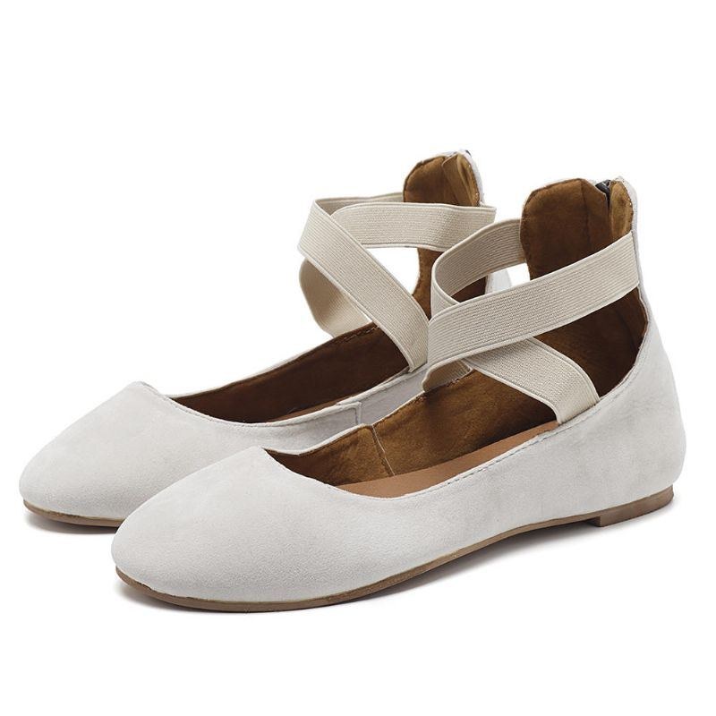 Dame Casual Ruskind Flats Cross Sko