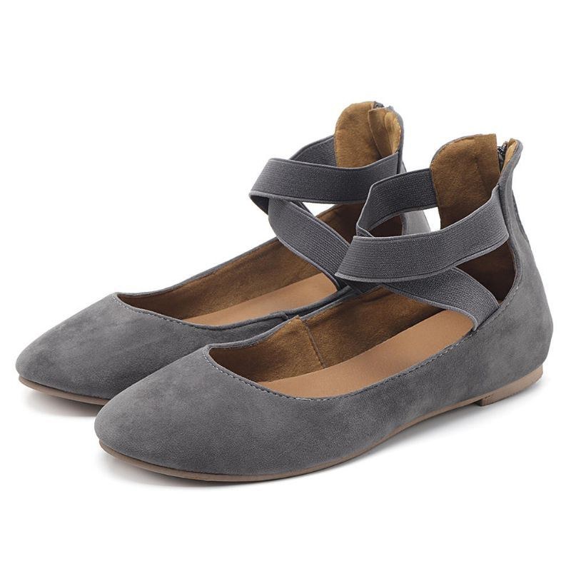 Dame Casual Ruskind Flats Cross Sko