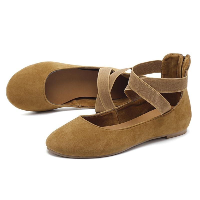 Dame Casual Ruskind Flats Cross Sko