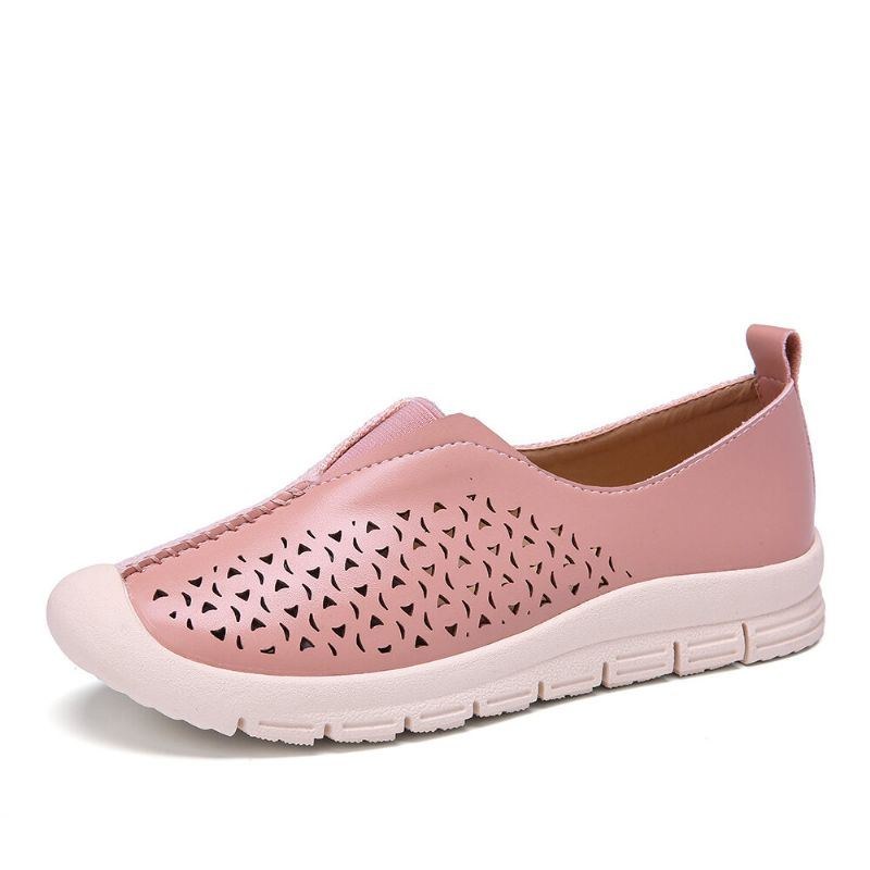 Dame Colorblock Comfy Hollow Åndbare Casual Flats