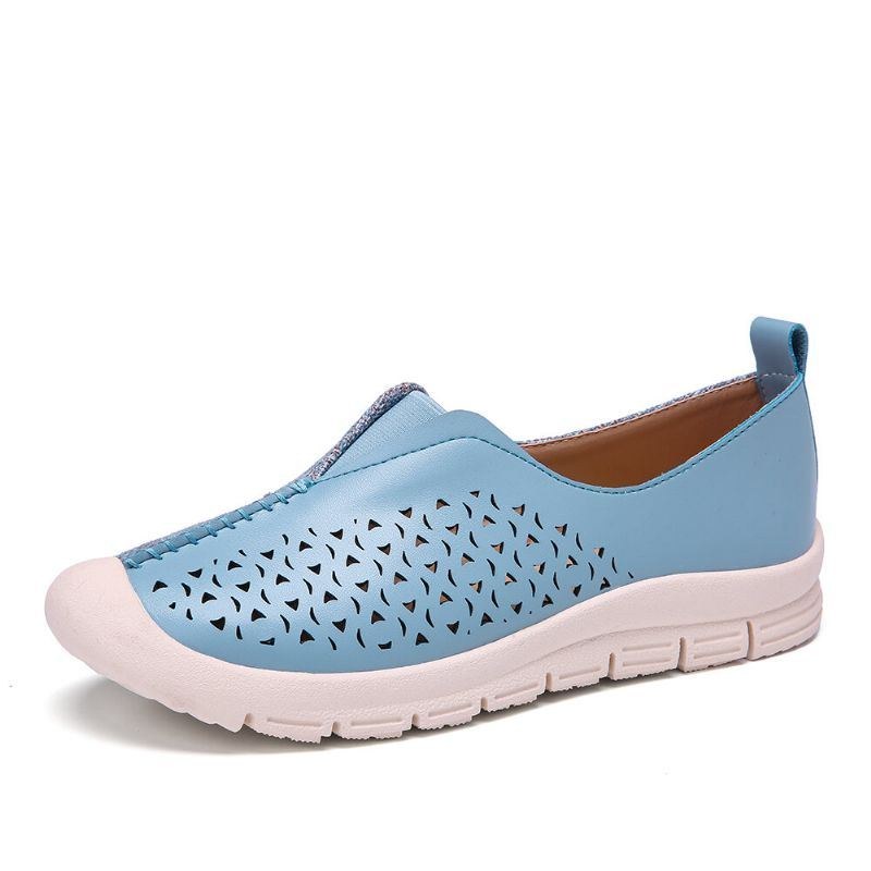 Dame Colorblock Comfy Hollow Åndbare Casual Flats