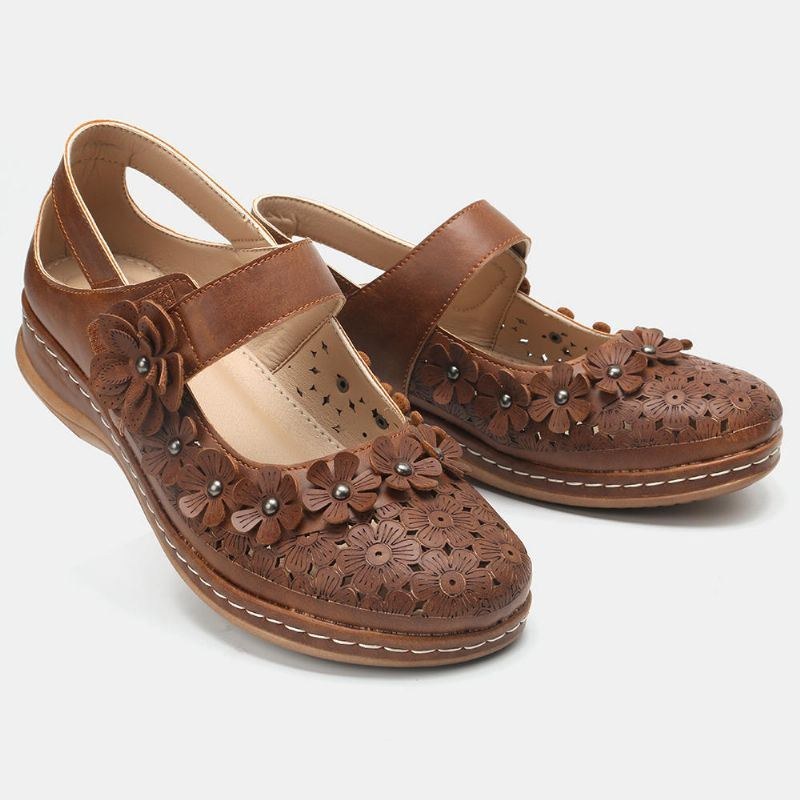 Dame Comfy Flowers Hule Krogløkke Flats