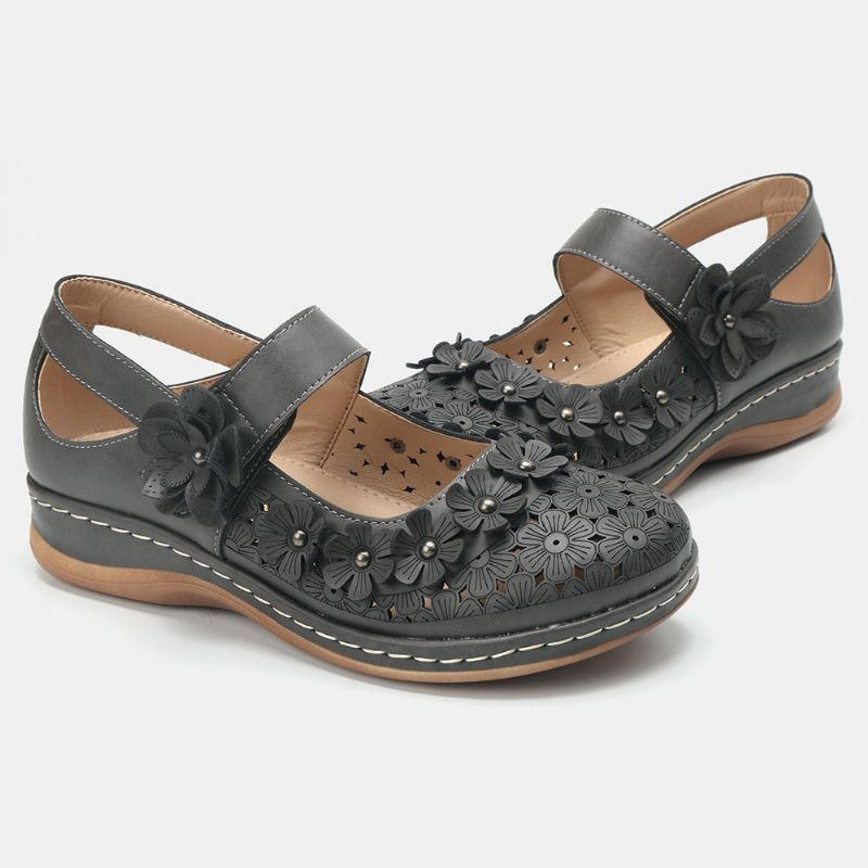 Dame Comfy Flowers Hule Krogløkke Flats