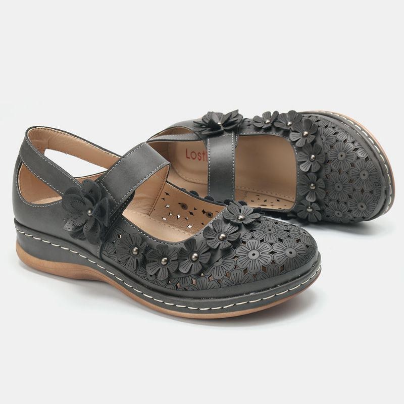 Dame Comfy Flowers Hule Krogløkke Flats