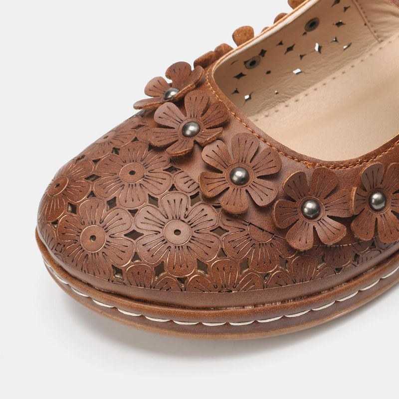 Dame Comfy Flowers Hule Krogløkke Flats