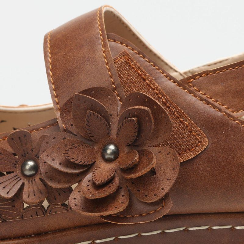 Dame Comfy Flowers Hule Krogløkke Flats